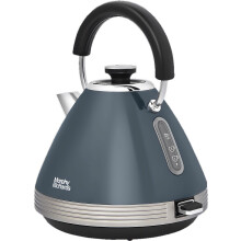 Morphy Richards Venture Retro Pyramid 100335 Kettle 1.5L, Rapid Boil, Basalt with Removable Limescale Filter