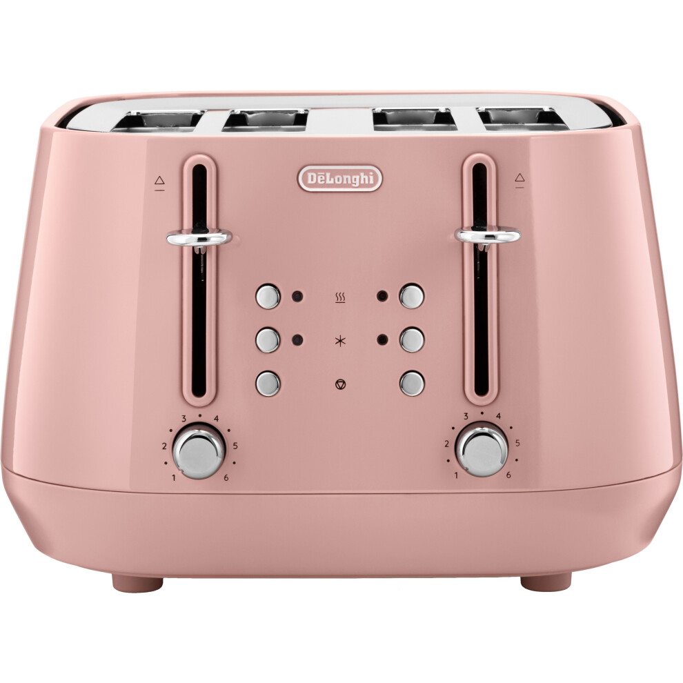 Delonghi De'longhi Eclettica 4 Slot Toaster Cty4003.pk, Pink, Pink - Image 5