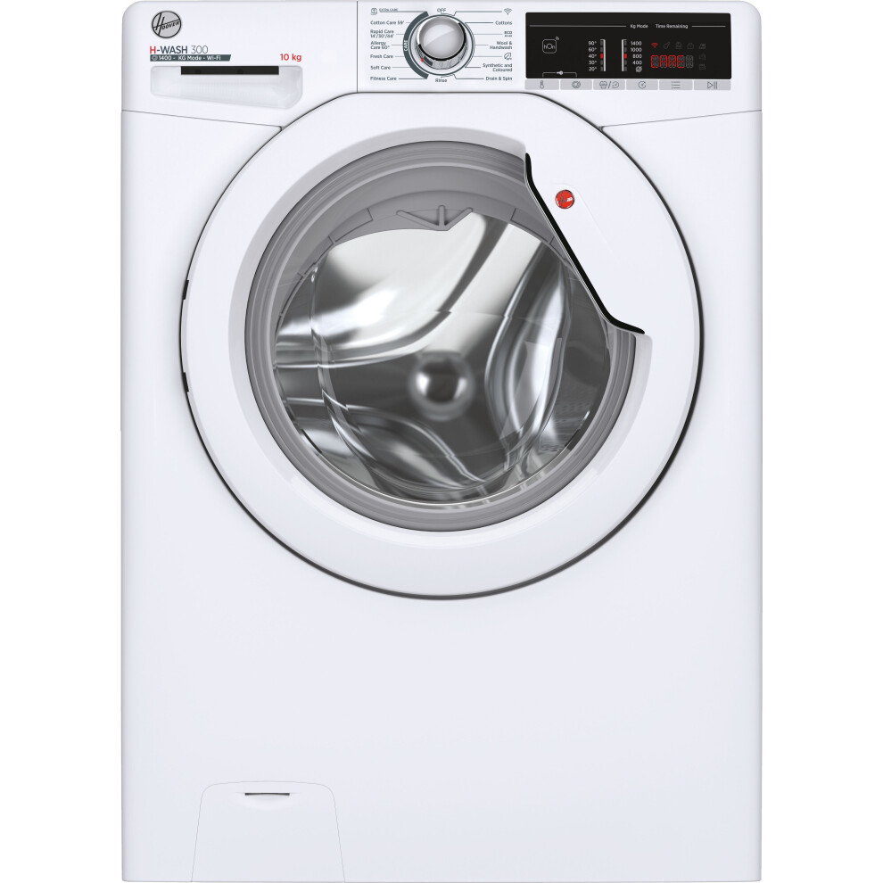 Hoover H-WASH 300 H3WO4105TA4/1-80 10kg WiFi Connected Washing Machine with 1400 rpm - White - B Rated