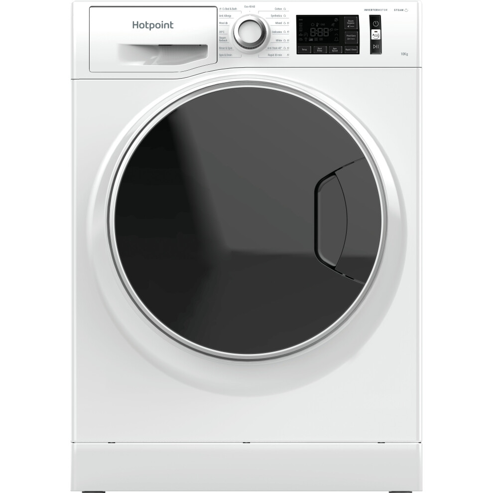 Hotpoint NM11 1048 WD UK 10kg Washing Machine – 1400 RPM, White, A Rated, ActiveCare & Anti-Stain