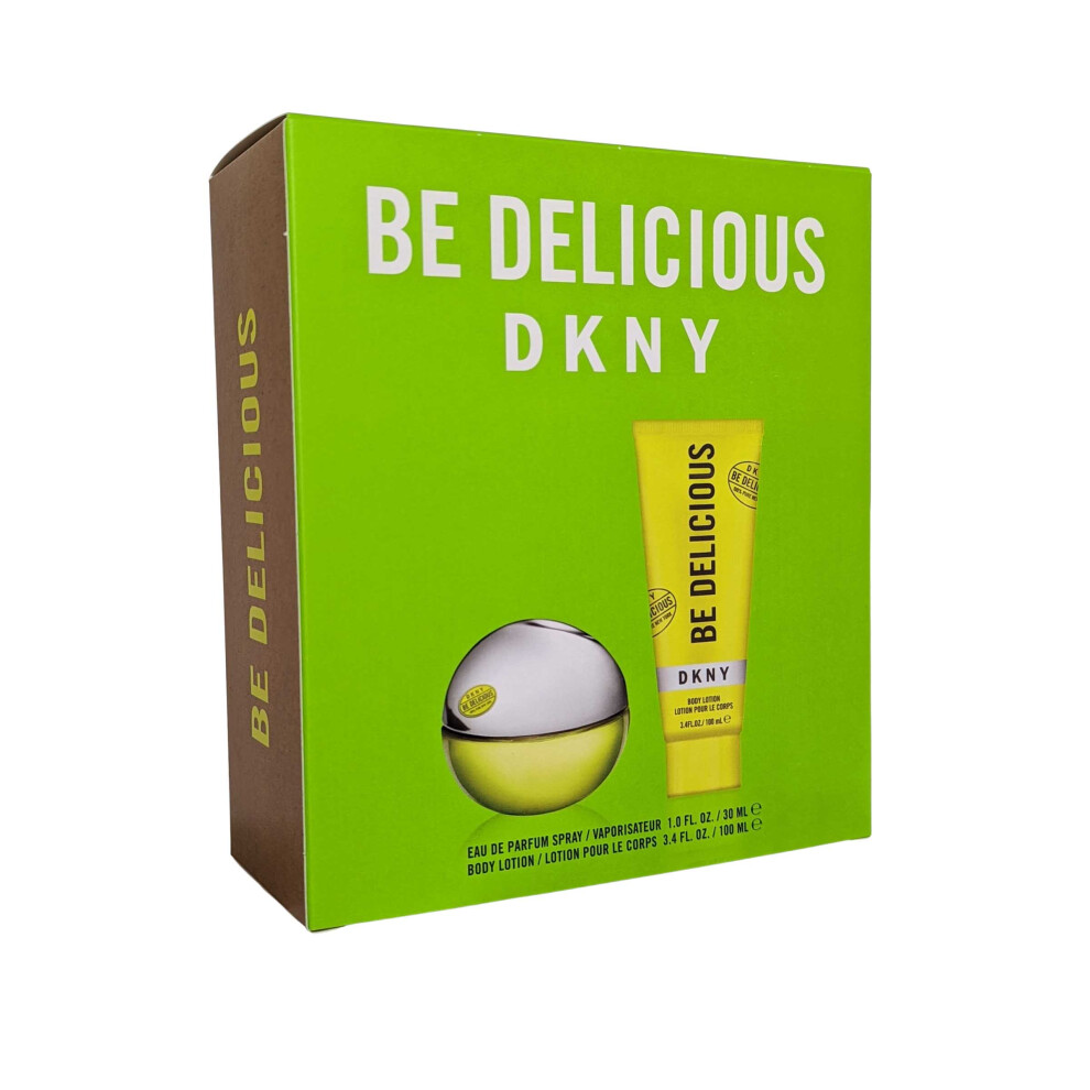 DKNY Donna Karan Be Delicious DKNY Eau de Parum Spray 30ml Body Lotion 100ml Gift Set