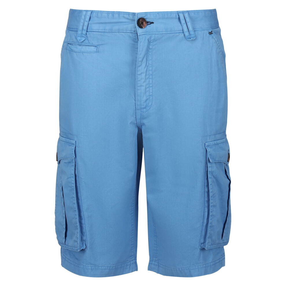 (34in, Lake Blue) Regatta Mens Shorebay Vintage Cargo Shorts