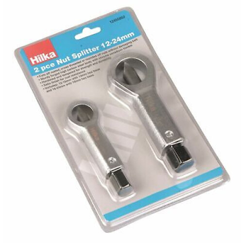Hilka Hilka Nut Splitter Set 2pc Remove Broken Corroded Split Stuck Damaged Nuts 12-24 1