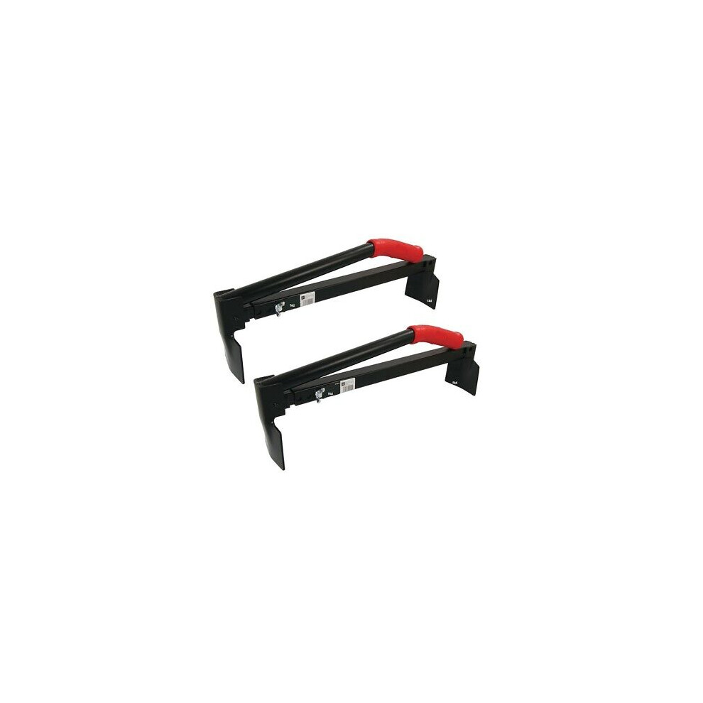 2x Brick Tongs Adjustable Lifter Lifting Carrying Carrier 6-10 Bricks CT