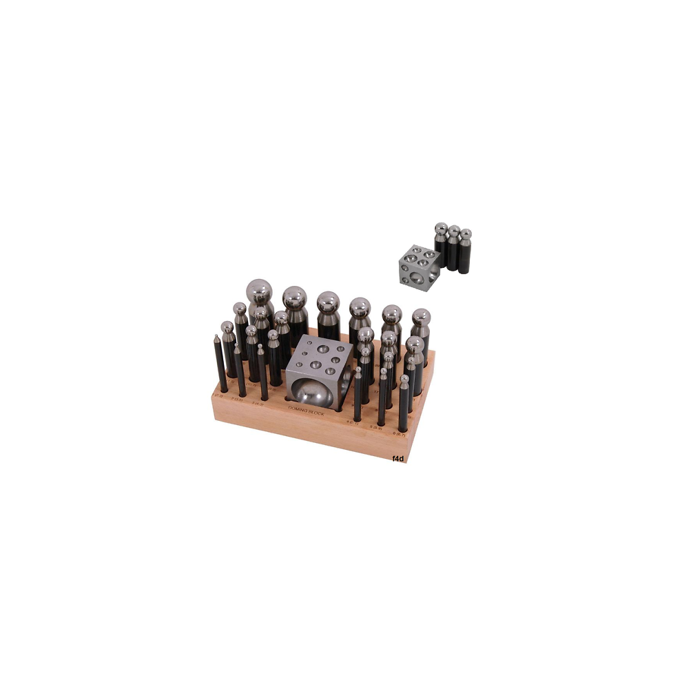 25pc Doming Block & Punch Set Dapping Craft Metal Shaping Tool CT4304