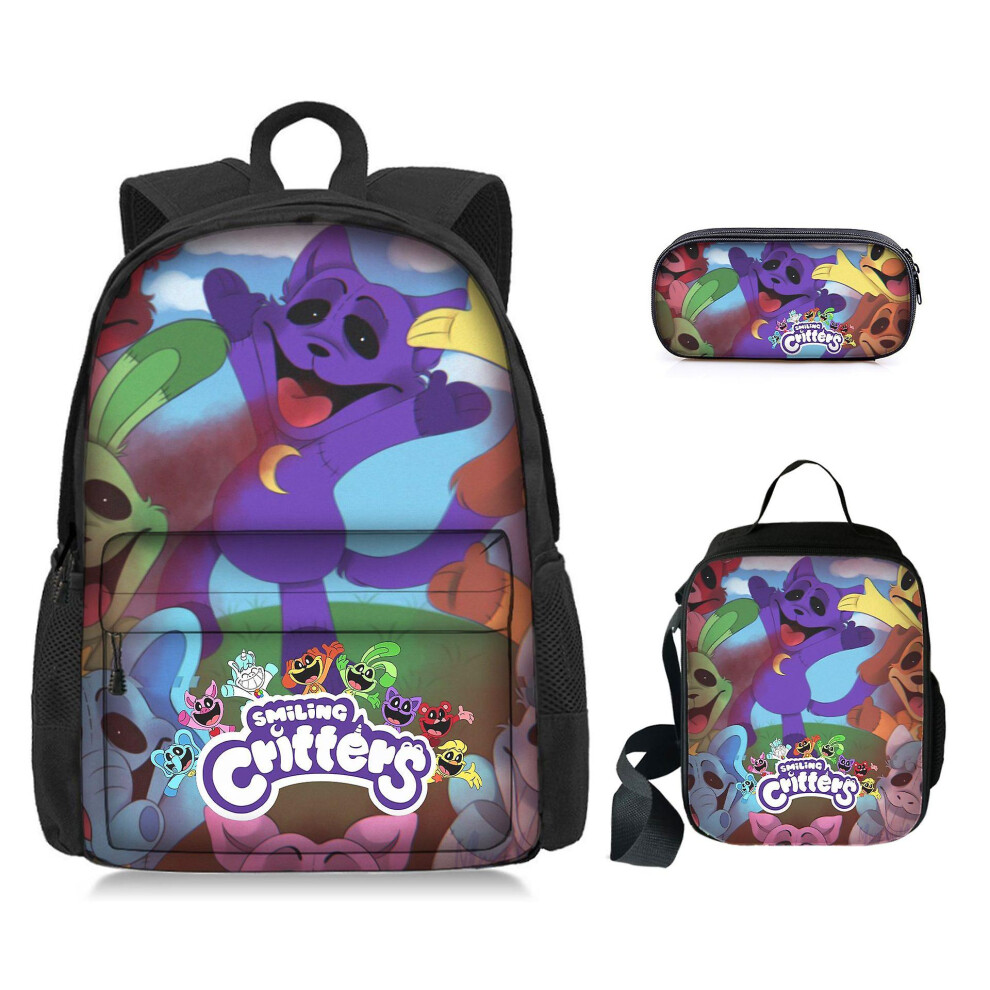 (Style 12) New Poppy's Playtime Chapter 3 Smiling Critters Printed Backpack Three-piece Set-image-OPC-PFNVKZS-NEW