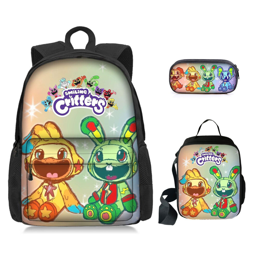 (Style 11) New Poppy's Playtime Chapter 3 Smiling Critters Printed Backpack Three-piece Set-image-OPC-PFNVKZR-NEW