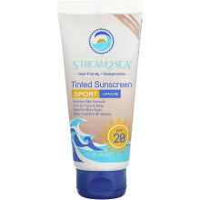 Stream2Sea, Tintet Solcreme, Sport, SPF 20, Neutral, Usmagt, 3 fl oz (90 ml)