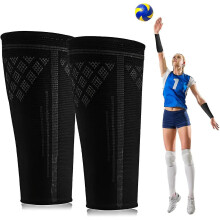(L, Black) 1 Pair Volleyball Sleeves, Volleyball Arm Sleeves Compression Forearm Sleeves For Kids Women Protect Arms Sting