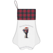 (Merry Christmas Emu - Australian Aussie Theme - S=1458) Paw Christmas Stockings Buffalo Tartan Plaid for Cats Dogs Pet Hanging Xmas Tree Decorations