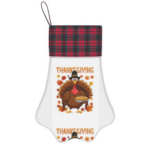 (Funny Turkey Happy Thanksgiving=7297) Paw Christmas Stockings Buffalo Tartan Plaid for Cats Dogs Pet Hanging Xmas Tree Decorations