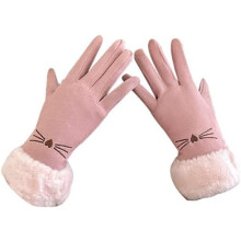 Winter gloves, warm plush gloves,women's thick winter gloves, windproof and warm touchscreen gloves, outdoor gloves for skiing, hiking