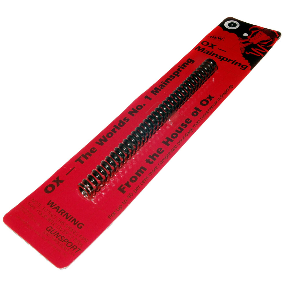 (No.4) Ox Mainspring Airgun Air Rifle Spring - Square Section High Grade Swedish Steel