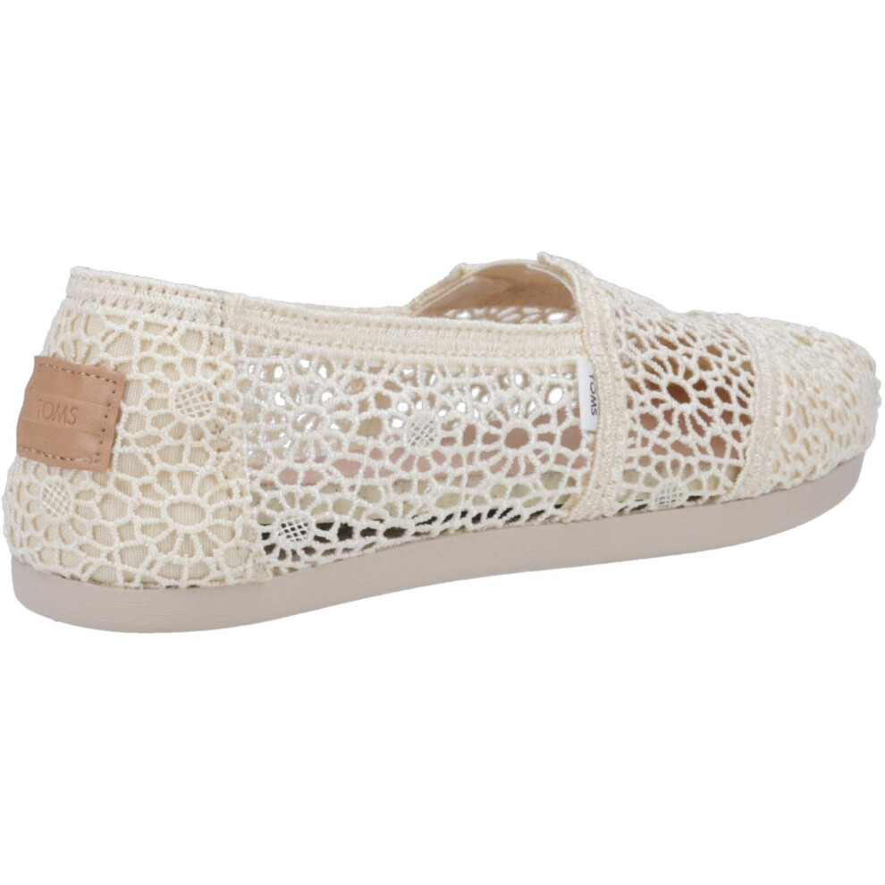 (Brown, 4 (Adults')) TOMS Alpargata Polyester Women's Natural Espadrilles