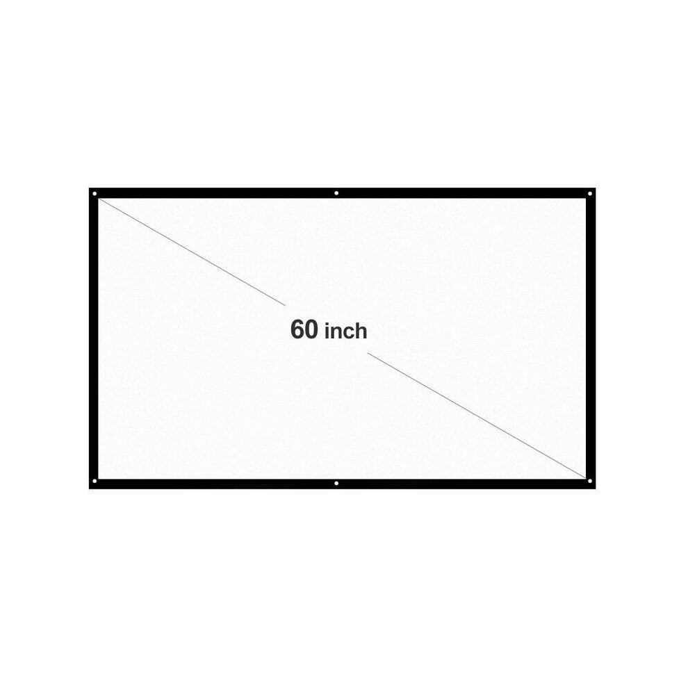 60 Portable Hd 169 White Inch Diagonal Projection Foldable Theatre For Wall Indoors Outdoors Projector Screens