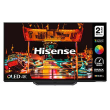 HISENSE 65A85HTUK 65" OLED 4K 120Hz Dolby Vision IQ HDR 10+ Smart TV with Swivel Stand, DTS Virtual X, Disney+, YouTube, Freeview Play, IMAX Enhanced,
