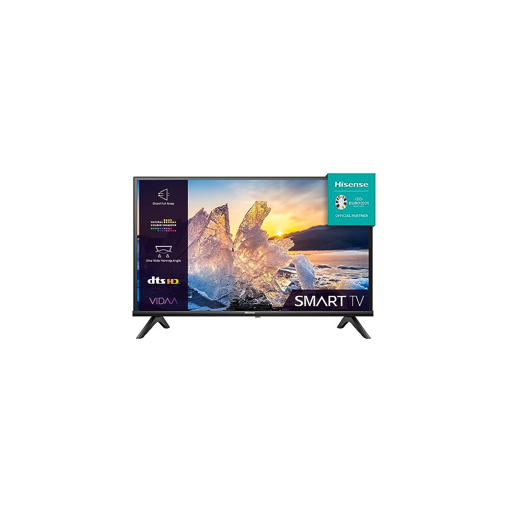 Hisense 32 Inch HD VIDAA Smart TV 32E4KTUK - Natural Enhancer, HDMI, Share to TV, and Youtube, Freeview Play, Netflix and Disney+ (2023 New Model)