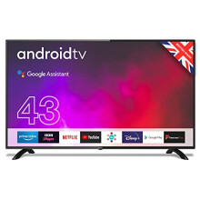 Cello Y22ZG0234 Google 43 inch Smart Android TV with Freeview Play, Google Assistant, Google Chromecast, Disney+, Netflix, Prime Video, Apple TV+, BBC