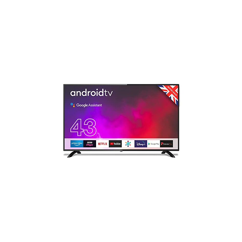 Cello Y22ZG0234 Google 43 inch Smart Android TV with Freeview Play, Google Assistant, Google Chromecast, Disney+, Netflix, Prime Video, Apple TV+, BBC