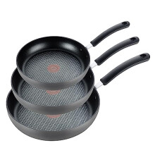Mezone T-FAL Ultimate Hard Anodized Nonstick 8-Inch, 10.25-Inch and 12-Inch Fry Pan Cookware Set,E765S363