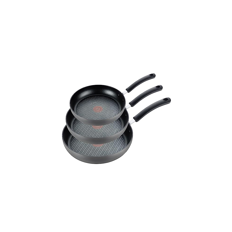 Tefal Mezone T-Fal Ultimate Hard Anodized Nonstick 8-Inch, 10.25-Inch And 12-Inch Fry Pan Cookware Set,E765s363