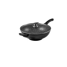 Pradel Excellence 52885M Imitation Stone Wok with Glass Lid, 32 cm