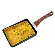 Tamagoyaki Japanese Omelette Pan, Non-Stick Egg Pan Square Frying Pan Griddle Pan Skillet with Wooden Handle for Pancake, Crepes, Omelette, Fried Eggs