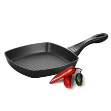 QESNOX Frying Pan Non Stick Induction - Grill Pan Non Stick, Wok Stir Fry Pan (28CM Grill PAN)