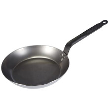 De Buyer 5110.24 Carbone Plus Heavy Quality Steel Round Lyonnaise Frying Pan, 24 cm Diameter