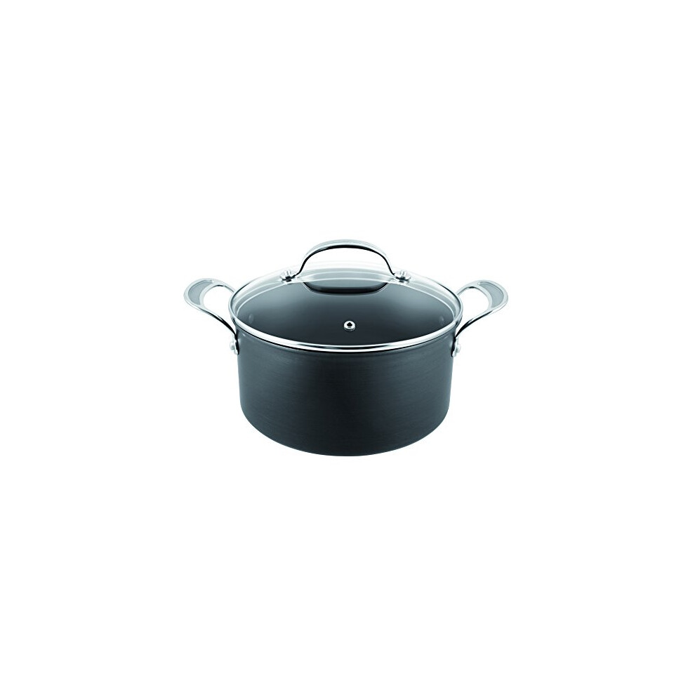 Tefal H9024644 Jamie Oliver Premium Series Non-Stick Stewpot & Lid, Black, 24 cm