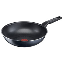 Tefal C38519 XL Force Wok 28 cm | Non-Stick Coating | Heavy Duty | Thermal Signal | Diffusion Base Pan Base | Extra Wide Shape | Sturdy Handle | Black