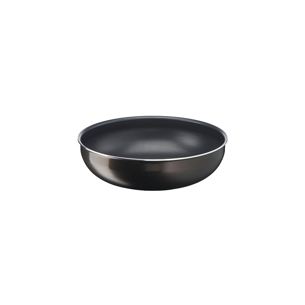 Tefal Ingenio L1507702 Easy Plus Wok Pan, 26 cm, Stackable, Non-Stick Coating, All Heat Sources Except Induction, Made in France