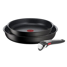Tefal L39598 Ingenio Unlimited On 3-Piece Pan Set | Stackable | Non-Stick Coating | Suitable for Induction Cookers | Thermal Signal Temperature