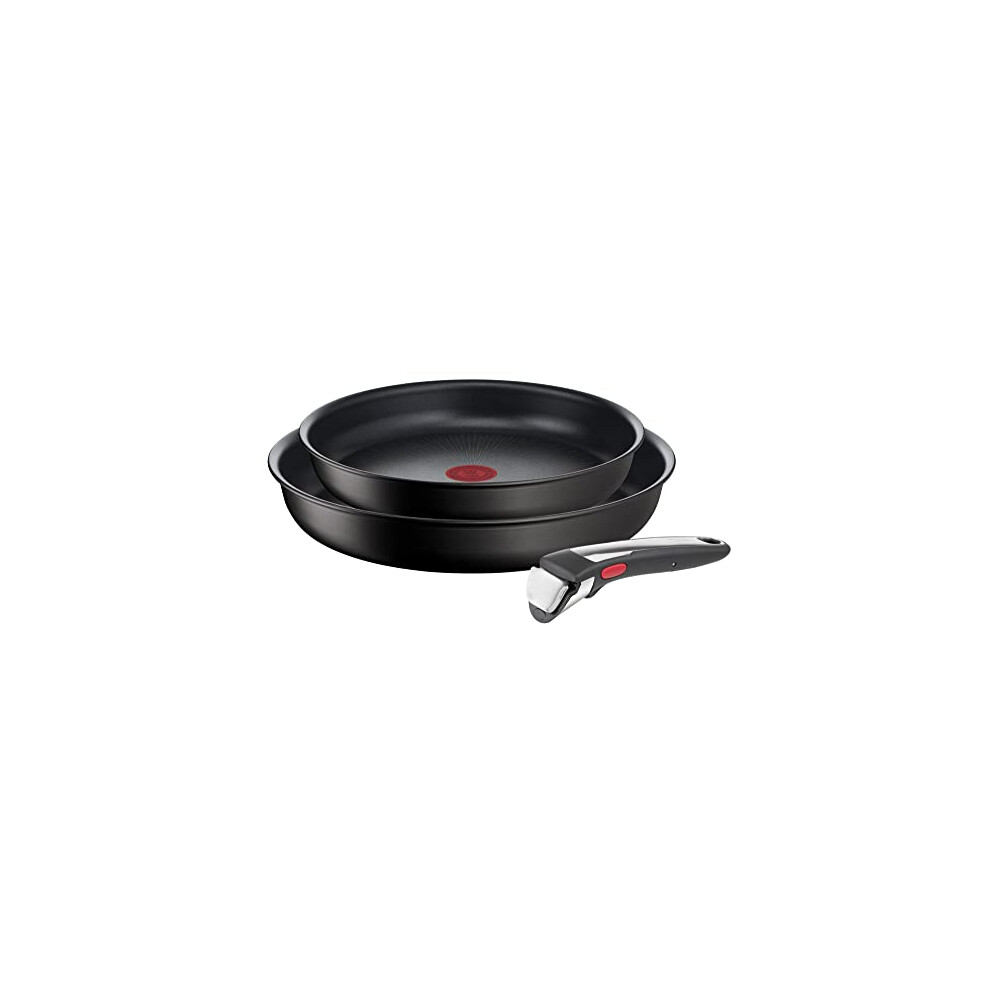 Tefal L39598 Ingenio Unlimited On 3-Piece Pan Set | Stackable | Non-Stick Coating | Suitable for Induction Cookers | Thermal Signal Temperature