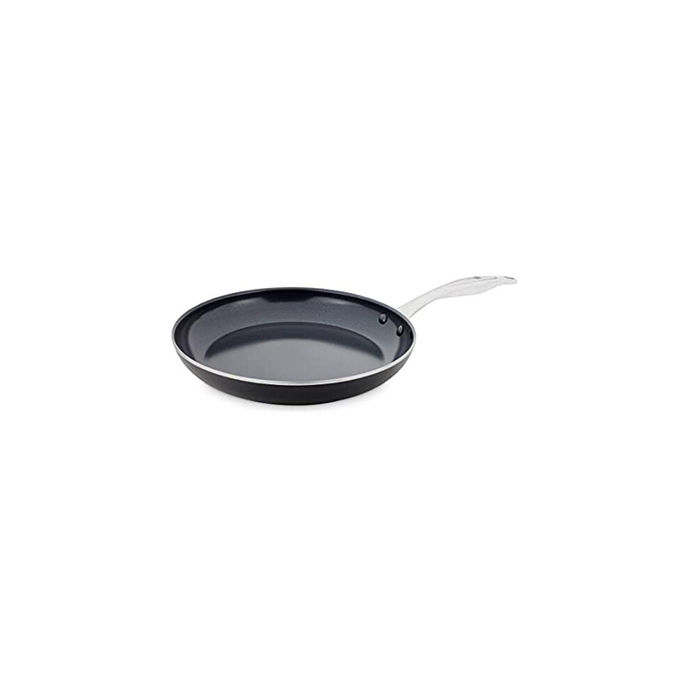 GreenPan Frying Pan, Non Stick, Toxin Free Ceramic Pan - Induction & Oven Safe Cookware - 28 cm, Black