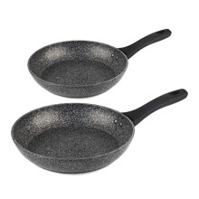 Salter COMBO-8578A Frying Set, Non-Stick Forged Aluminium Cooking Pans, Induction Suitable, Corrosion-Resistant, Metal Safe, Soft-Touch Handle,