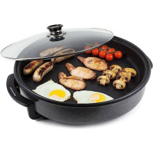 Andrew James Multi Cooker, Electric Non Stick Frying Pan With Lid (30cm)