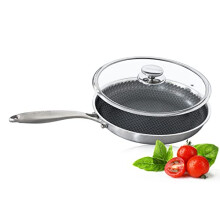 Frying Pan with Oven-Safe Lid - Anti Scratch LASER Engraved non stick , Home Essentials - Saut?ing, Roasting, Broiling - 28cm Aluminium