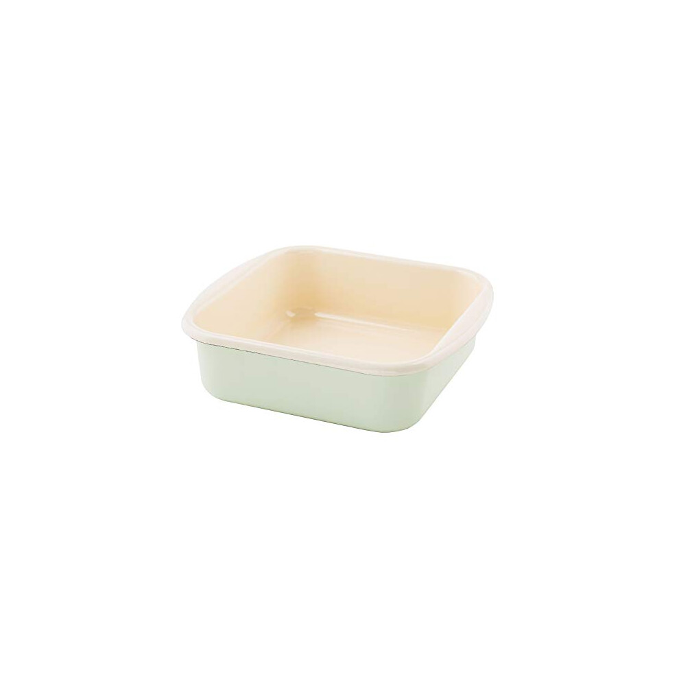 Riess, 0432-006, Frying pan Mini 22/22, Classic - Bunt/Pastell, Colour Nile Green, Dimensions 22 x 22 cm, Height 7.5 cm, Enamel, Induction-image-OPC-PFNX5QY-NEW