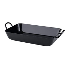 Riess, 0450-022, Grandma's Frying pan 26/17, Classic - SCHWARZEMAILLE, 26 x 17 cm, Height 8.6 cm, Enamel, Black, Induction
