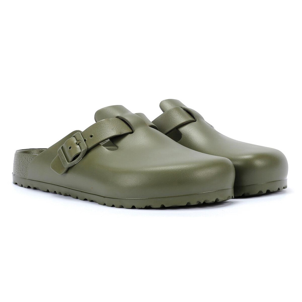 (Green, 7.5 (Adults')) Birkenstock Boston EVA Men's Khaki Clogs