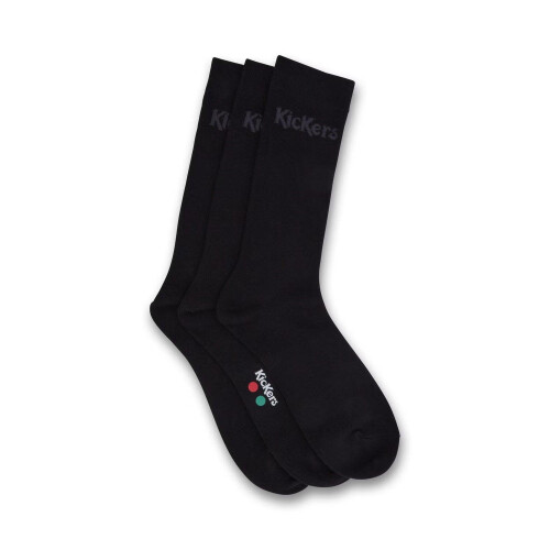 KicKers (Black, M) Kickers 3 PK Black Socks