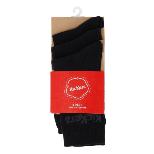 KicKers (Black, L) Kickers 3 PK Black Socks 2