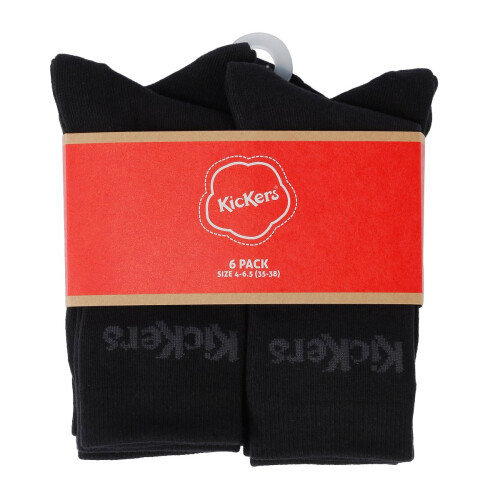 KicKers (Black, S) Kickers 6 PK Black Socks 2