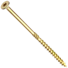 (20, 200mm x 6.0mm) Torx Yellow Wood Screws Multi-Purpose TX Screw