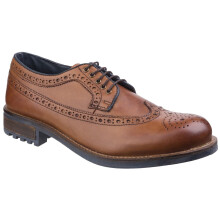 (Brown, 6 (Adults')) Cotswold Poplar Leather Men's Tan Brogues Shoes