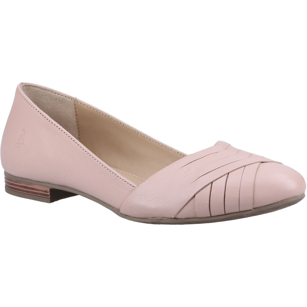 (Pink, 4 (Adults')) Hush Puppies Marley Ballerina Leather Women's Blush Flats