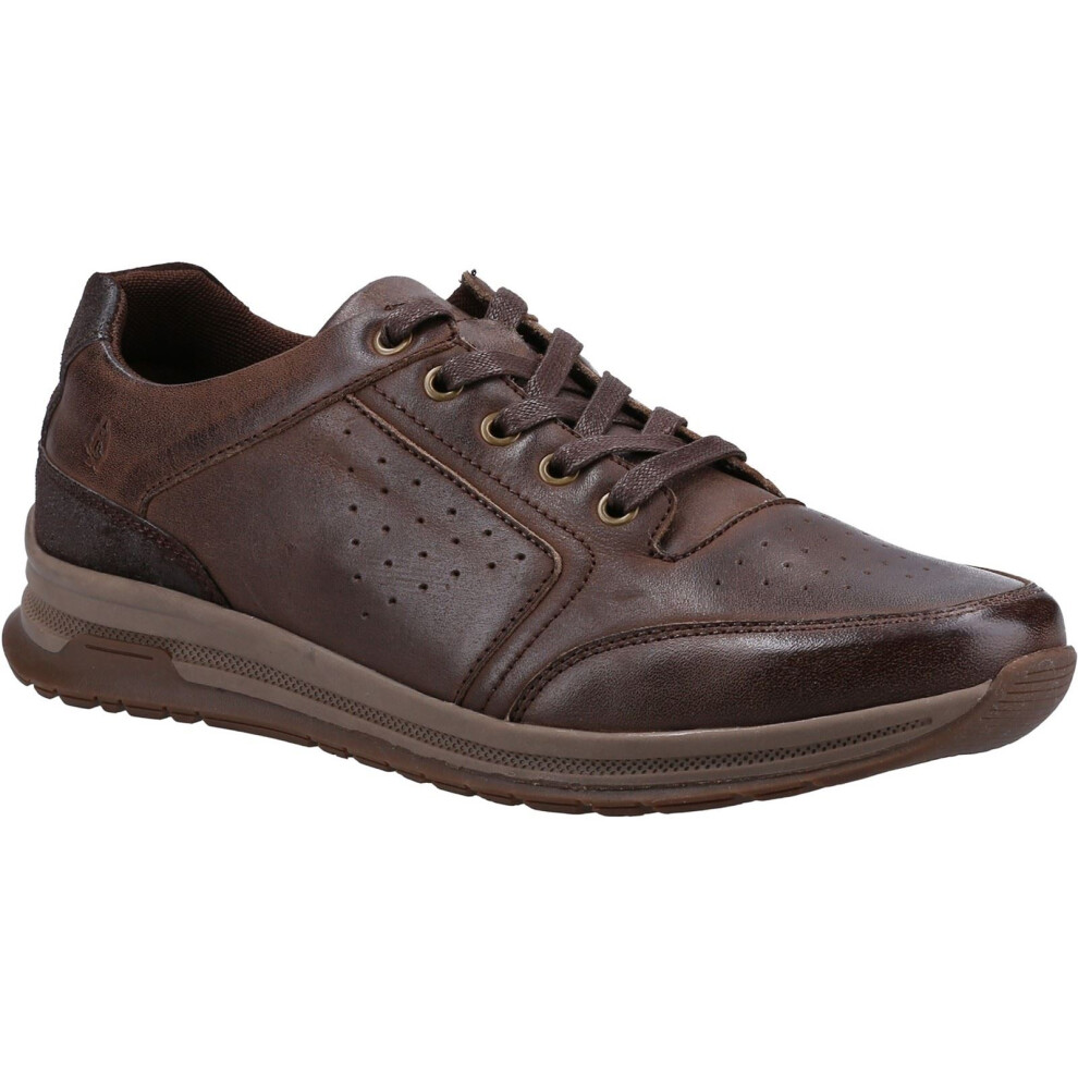 Hush Puppies (Brown, 12 (Adults')) Joseph Leather Men's Brown Leather Lace-Up Shoes