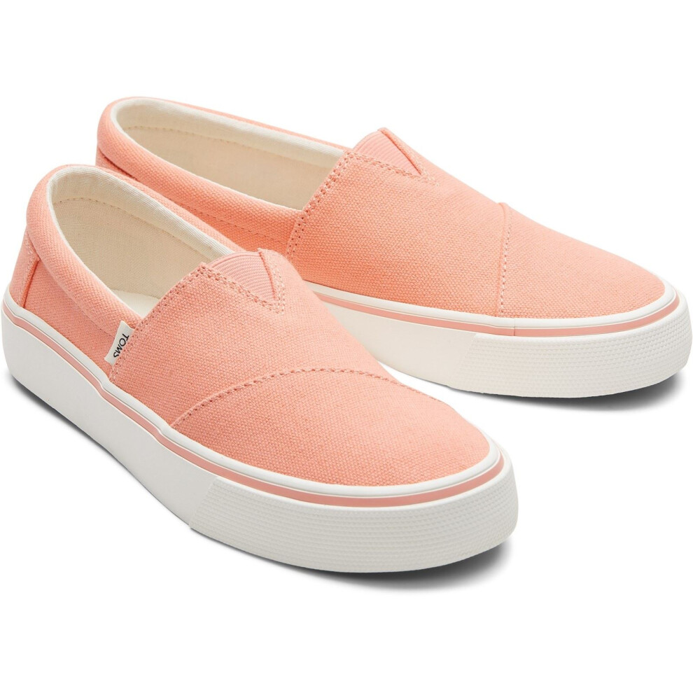 (Orange, 5 (Adults')) TOMS Alpargata Fenix Slip On Polyester Women's Orange Espadrilles