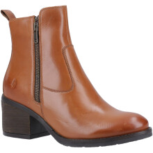 (Brown, 7 (Adults')) Hush Puppies Helena Leather Women's Tan Boots